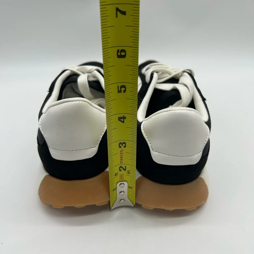 Steve Madden Kendrix Black White Lace-Up Sneakers Women’s Sz 8 New With Box - Picture 7 of 10